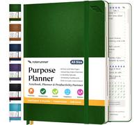 Roterunner Agenda de propósito, A5, 5.8 x 8.3 pulgadas, sin fecha, 2025, diario, semanal y mensual, herramienta de establecimiento de objetivos de productividad para el trabajo, hogar, planificador de