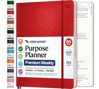 Roterunner Cuaderno planificador de propósito B5 de 7.5 x 9.8 pulgadas, sin fecha, planificador 2025, diario, semanal y mensual, herramienta de establecimiento de objetivos de productividad para el