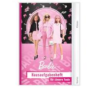 ROTH Cuaderno de tareas para perezoso inteligente 2026/2027, edición de películas de personajes, A5, con horario y hojas de pegatinas, 1 semana en 2 páginas (Barbie)