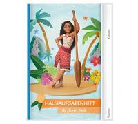 ROTH Cuaderno de tareas para perezoso inteligente 2026/2027, edición de películas de personajes, A5, con horario y hojas de pegatinas, 1 semana en 2 páginas (Disney Vaiana)