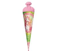 ROTH Schultüte klein Einhorn glück 70 cm - rund Rot(h)-Spitze Filzverschluss - Zuckertüte Einhorn glück Schulanfang