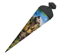 ROTH Tyrannosaurus-Bolsa de azúcar Redonda (70 cm, Cierre de Fieltro), Color Negro (Unbekannt 10278788)