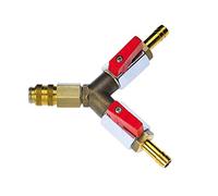 Rothenberger Gas Tapón de Prueba/Adaptador Forma Cónica con 2 Válvulas de Bola, Tamaño 1 3