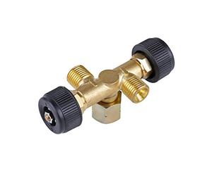 Rothenberger Industrial 1500003364 Válvula industrial de propano/butano de doble flujo, funcionamiento en 2 dispositivos con un único regulador de corriente de propano (versión alemana)