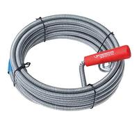 ROTHENBERGER Industrial Cable limpiador de tuberías industriales 5 m, de acero para muelles, Ø espiral 9 mm, Con taladro de recuperación y manivela, Tubos de plástico, hierro fundido o gresy, 072984E