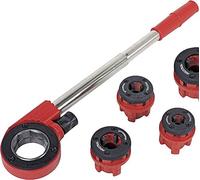 Rothenberger Industrial Cut Juego de pinzas para cortar roscas de 7 piezas, incluye 4 cabezales, 070669E