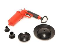 ROTHENBERGER Industrial limpiador de tuberías con aire comprimido, 4 adaptadores de goma y válvula de repuesto | Para baño, cocina y WC | Uso fácil en el hogar