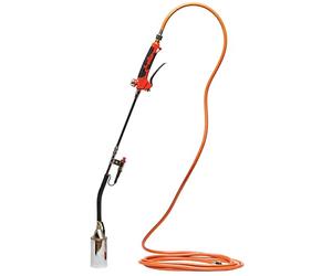 ROTHENBERGER Quemador de calefacción industrial ECO Piezo de 2 piezas, incluye manguera de gas propano de 5 m y encendido piezoeléctrico | Herbicida | Quemador | Quemador de gas | Flameador | Techo y