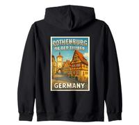 Rothenburg OB Der Tauber Alemania Vintage Travel Art Graphic Sudadera con Capucha