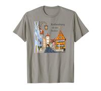 Rothenburg OB Der Tauber, Baviera, Alemania, Dibujo a Mano Camiseta