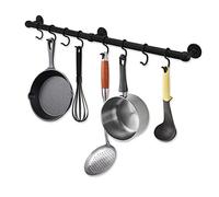 Rothley Percha colgante para ollas: 23.7 pulgadas de acero inoxidable para ollas y sartenes, soporte para colgar en la pared, para colgar ollas y sartenes, para cocina, pared, riel de cocina con