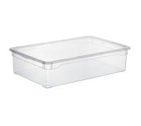 Rotho 4047094094 Clearbox - Caja de Almacenaje con Tapa 30 L, Transparente - Aplicación Appmybox