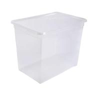 Rotho 4229096096 Clearbox - Caja de Almacenaje Mega con Tapa 70 L, Transparente - Aplicación Appmybox