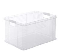 Rotho Agilo - Caja de Almacenamiento 55 L, Plástico (PP) sin BPA, Transparente, A3/55 L (59.0 x 39.0 x 31.0 cm)