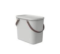 Rotho Albula Caja de almacenaje con tapa, 25 l, plástico (polipropileno reciclado), color blanco, 25 l (40,0 x 23,5 x 34,0 cm), no aplicable