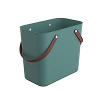Rotho Albula - Cesta de la compra (25 L, plástico PP reciclado), color verde, 25 l (40,0 x 23,5 x 34,0 cm)