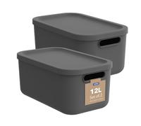 Rotho Albula Light Organizador Cocina Cajas Almacenaje Plástico 2 x 12 L