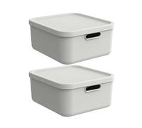 Rotho Albula Organizador Cocina Cajas Almacenaje Plastico 20 L Crema Blanco