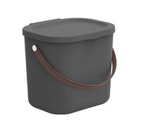 Rotho Albula - Recipiente de almacenamiento con tapa, 6 L, sistema de almacenamiento, con asa de plástico reciclado, sin BPA (antracita)