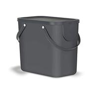 Rotho Albula Sistema de separación de residuos 25l para la cocina, Plástico (PP) sin BPA, antracita, 25l (40.0 x 23.5 x 34.0 cm)