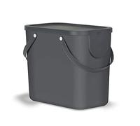 Rotho Albula Sistema de separación de residuos 25l para la cocina, Plástico (PP) sin BPA, antracita, 25l (40.0 x 23.5 x 34.0 cm)
