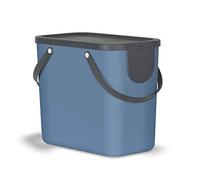 Rotho Albula Sistema de separación de residuos 25l para la cocina, Plástico (PP) sin BPA, azul/antracita, 25l (40.0 x 23.5 x 34.0 cm)