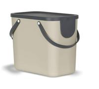 Rotho Albula Sistema de separación de residuos 25l para la cocina, Plástico (PP) sin BPA, marrón/antracita, 25l (40.0 x 23.5 x 34.0 cm)