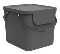 Rotho Albula - Sistema de Separación de Residuos 40 L para la Cocina, Plástico (PP) sin BPA, Gris Antracita, 40 L (40.0 x 35.8 x 34.0 cm)