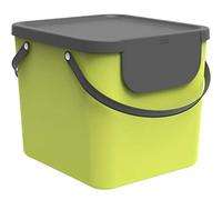 Rotho Albula - Sistema de Separación de Residuos 40 L para la Cocina, Plástico (PP) sin BPA, Verde Claro/Gris Antracita, 40 L (40.0 x 35.8 x 34.0 cm)