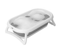 Rotho Babydesign Bañera Plegable Baby Bath 2 Go, Para Bebés A Partir De 0 Meses, 82 X 48,5 X 22 Cm, 20458 0293 01, Gris/Blanco