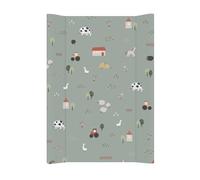 Rotho Babydesign Cambiador en Cuña 50x70 cm “Animales de la Granja” - Verde, Suave e Impermeable, Acolchado Grueso, Laterales Elevados, PVC Oeko-Tex, Fácil de Limpiar
