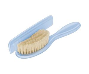 Rotho Babydesign Peine y Cepillo, Cerdas Naturales, 0+ Meses, Top/Bella Bambina, Azul (Sky Blue), 20059 0289 01