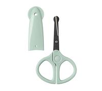 Rotho Babydesign Tijeras con tapa protectora, Para uñas de bebé, Desde los 0 meses, Swedish Green (Verde menta), 20449026601
