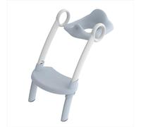 Rotho Babydesign TOP orinal entrenador - asiento de inodoro con escalera, antideslizante y ajustable en altura - orinal entrenador para niños, plegable, cómodo y fácil de limpiar, gris