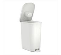 Rotho Babydesign Yuma - Cubo de pañales con pedal y 30 bolsas de pañales a juego, 40 x 28,5 x 51 cm, color blanco