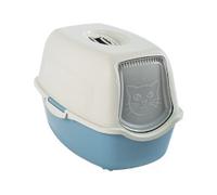 Cstore arenero moderno con pp reciclado azul y blanco para gatos