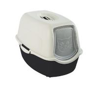 Rotho bailey gato caja de arena con cubierta negro, blanco
