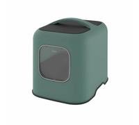 Rotho Biala Eco Arenero Gato Cubierto con Tapa con Filtro y Pala Verde