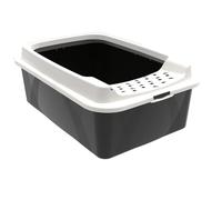 Rotho bonnie gato bandeja higiénica abierta negro, gris