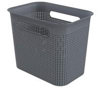Rotho Brisen caja de almacenamiento estrecha 7l con 2 asas, Plástico (PP) sin BPA, antracita, 7l (26.2 x 18.0 x 21.1 cm)