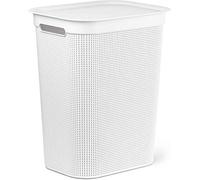 Rotho Brisen - Colector de Lavado de 50 L con Tapa y 2 Asas, Plástico (PP) sin BPA, Blanco, 50 L (43.1 x 34.0 x 52.9 cm)