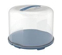 Rotho Campana para tartas Fresh XL, de plástico de calidad alimentaria (PP), sin BPA, azul/transparente, (35,5 x 34,5 x 26 cm)
