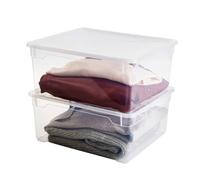 Rotho Clear Box 18L x2 Caja de Almacenamiento, Plã¡Stico, 2x18L