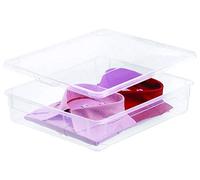 Rotho Clear Caja de almacenamiento 9l con tapa, Plástico (PP) sin BPA, transparente, 9l (40.0 x 33.5 x 8.5 cm)