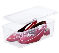 Rotho Clear Caja de almacenamiento de 5l con tapa, Plástico (PP) sin BPA, transparente, 5l (33.5 x 19.0 x 11.0 cm)