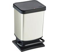 Rotho Cubo de Pedal Basura Paso 20L Blanco Higiénico Sostenible de Plástico