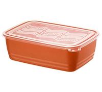 Rotho Eco Lata de microondas de 3,7 l con tapa, Plástico (PP) sin BPA, rojo/transparente, 3.7l (29.5 x 20.0 x 9.2 cm)