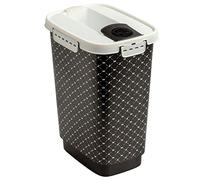 Rotho Flo Recipiente de comida para mascotas de 4,1 l con tapa, plástico alimentario (PP) sin BPA, negro, 4.1l (19.5 x 13.6 x 27.0 cm)