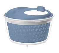 Rotho Fresh Hilandera de ensalada, Plástico (PP) sin BPA, azul/transparente, 4.5l (25.0 x 25.0 x 16.5 cm)