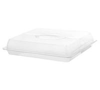 Rotho John, gran mayordomo de fiesta con capucha y asa de transporte, Plástico PP sin BPA, blanco, transparente, 47.5 x 39.0 x 9.8 cm